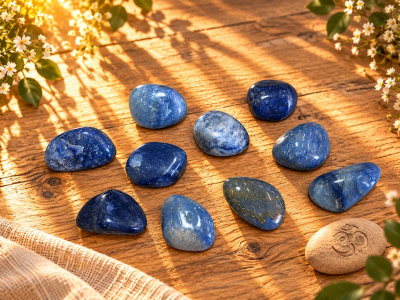 Rodado Cuarzo Azul 3 cm aprox